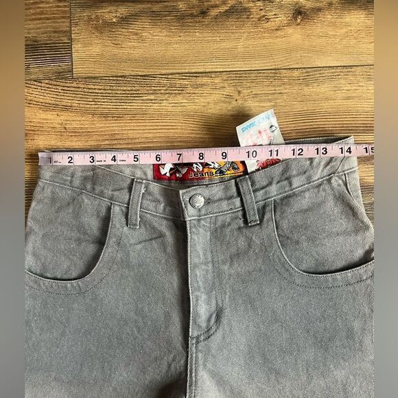 Y2K JYNX hip hop denim gray shorts boys size 11-12 relaxed graphic design grunge - Picture 5 of 11